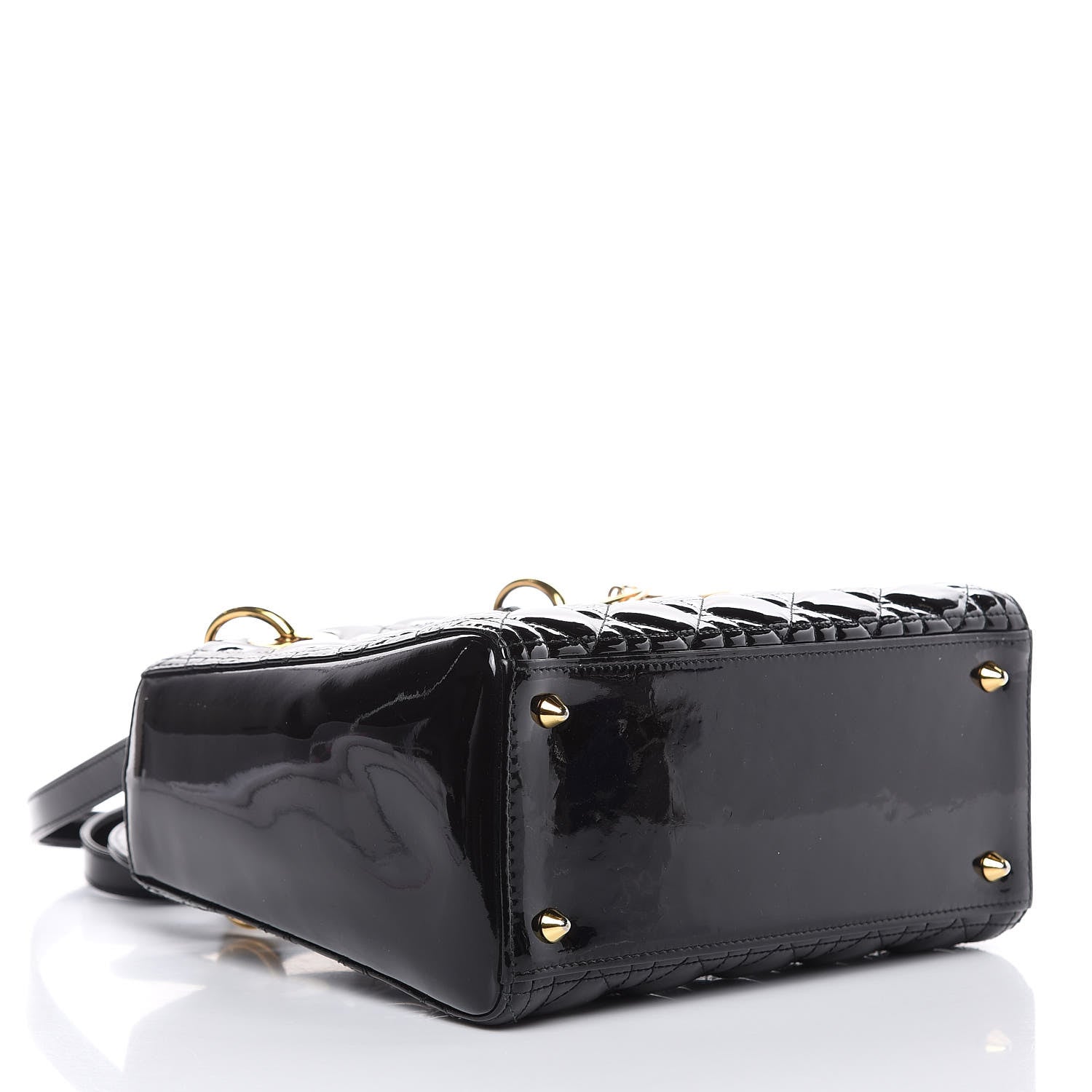 Christian Dior Patent Cannage Medium Lady Dior Black 5 of 16