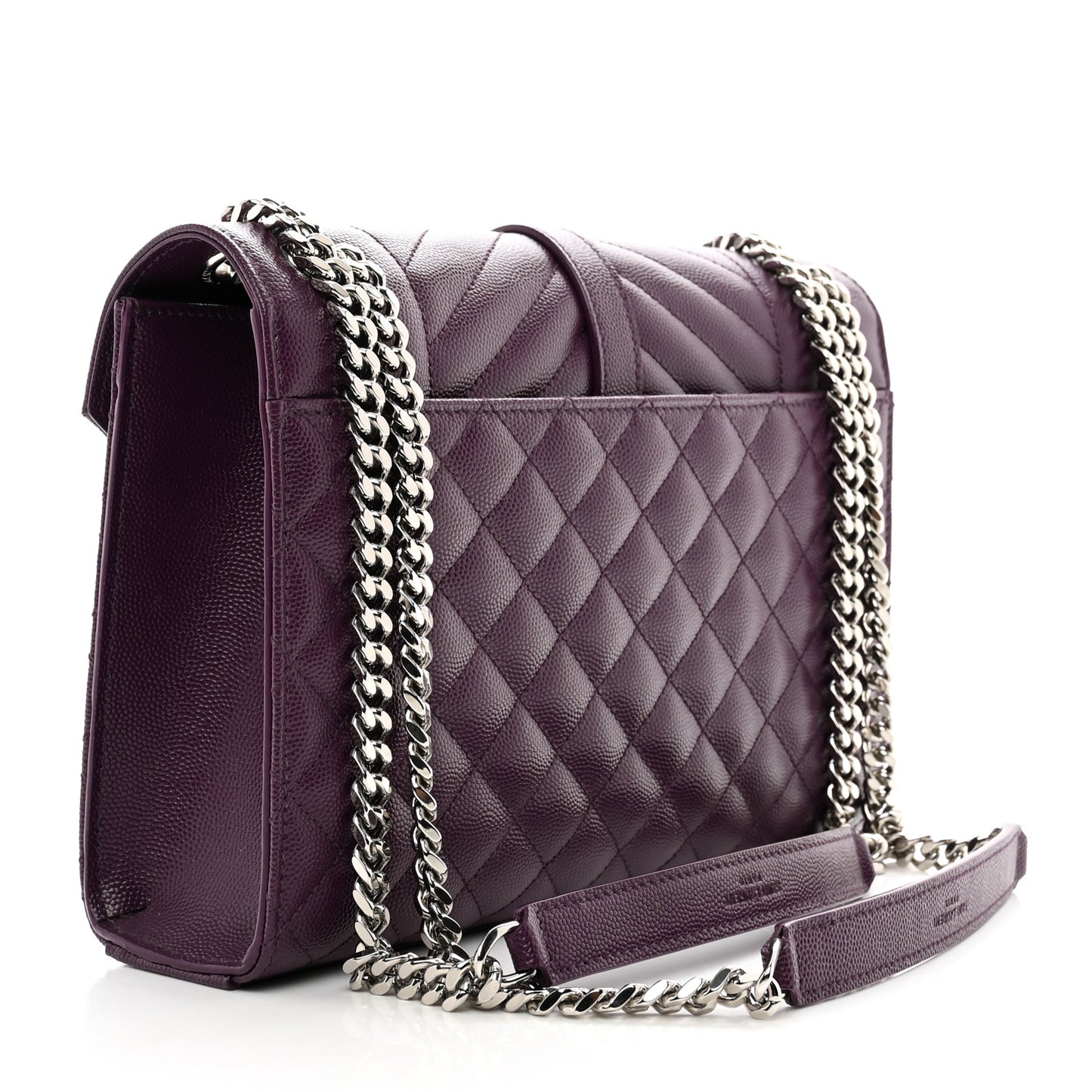 Grain De Poudre Textured Mixed Matelasse Triquilt Medium Monogram Satchel Lilac