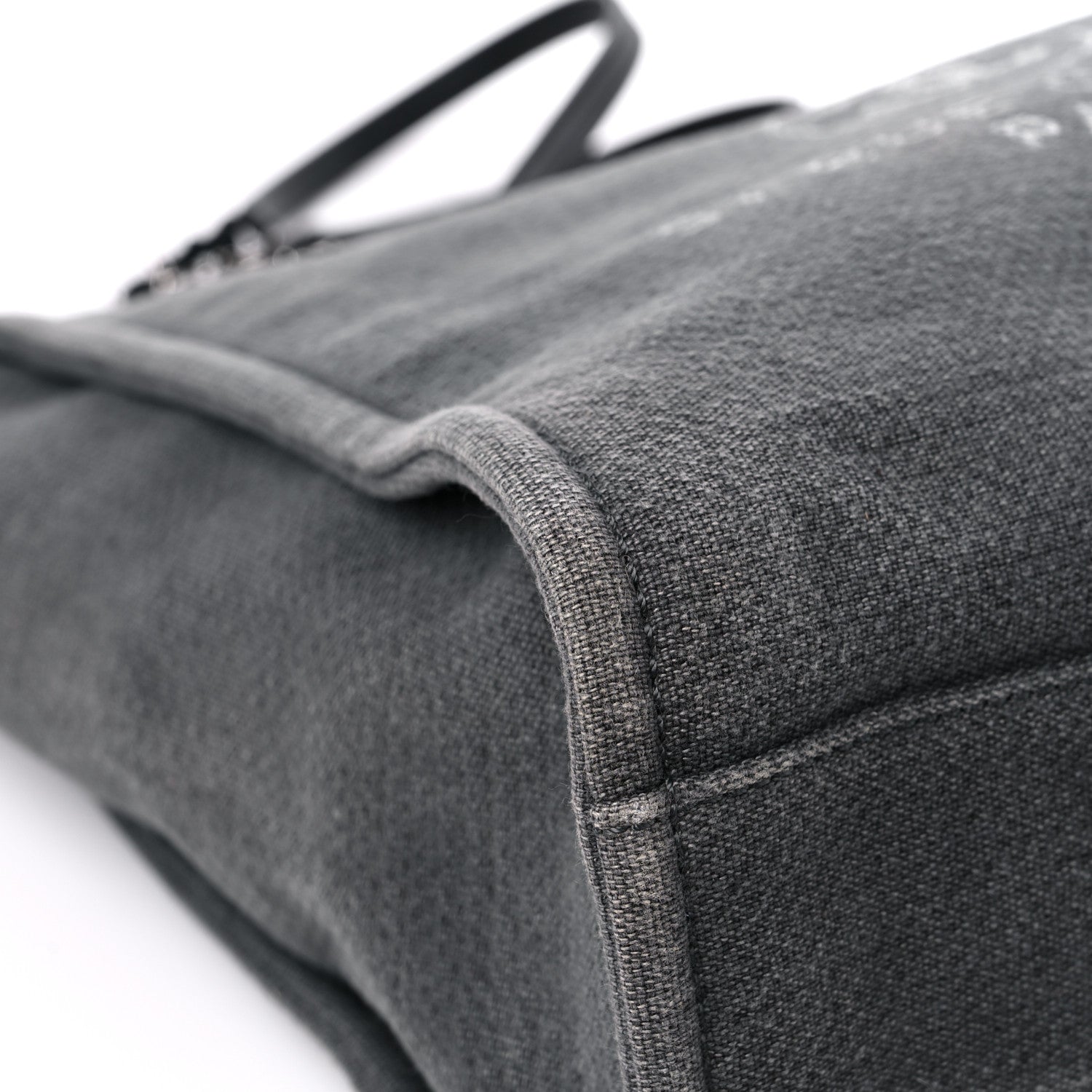 Chanel Canvas Mini Deauville Tote Dark Grey 9 of 15