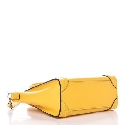 Celine Palmelato Calfskin Nano Luggage Sunflower 5 of 9