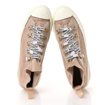 Christian Dior Technical Mesh Cannage Womens Walk'n Dior High Top Sneakers 41 Nude 2 of 8