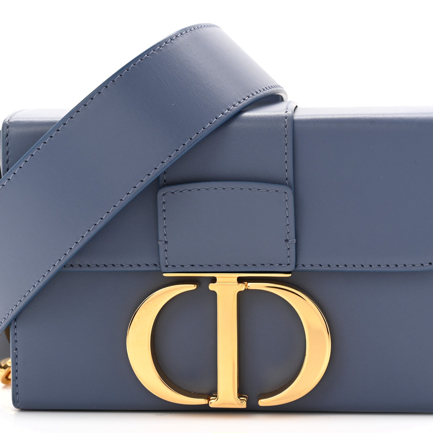 Christian Dior Box Calfskin 30 Montaigne Box Bag Blue 8 of 11
