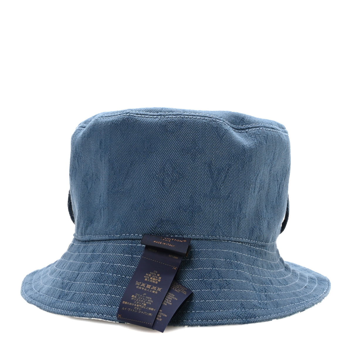 Louis Vuitton Cotton LV Play Monogram Aquagarden Reversible Bucket Hat Blue 11 of 14