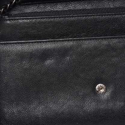 Chanel Calfskin Quilted Chain Around Boy Wallet On Chain WOC Black 10 of 11