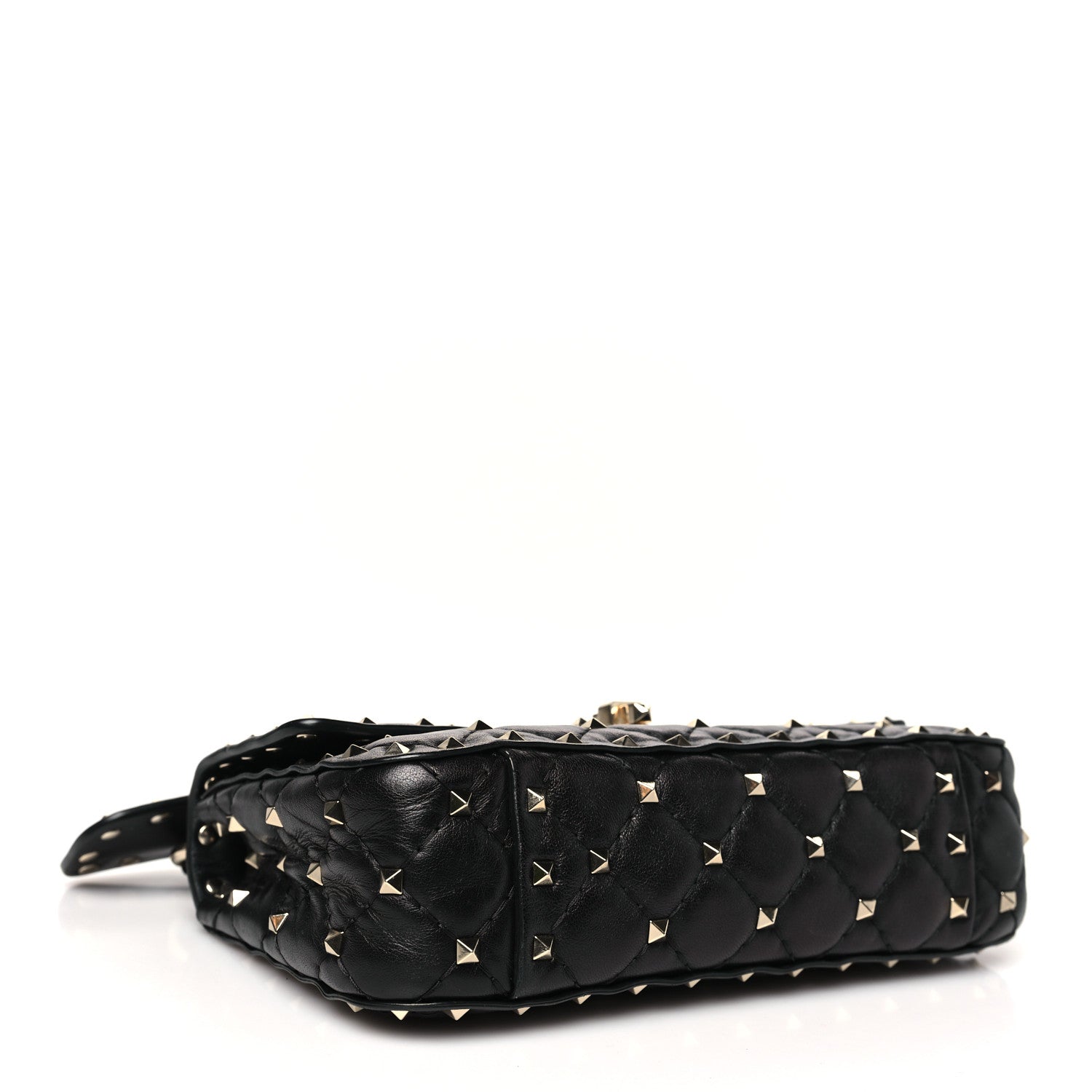 Valentino Garavani Lambskin Small Rockstud Spike Shoulder Bag Black 4 of 9