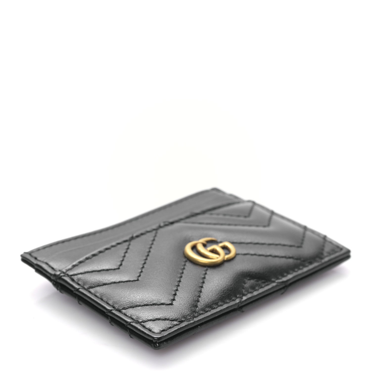 Gucci Calfskin Matelasse GG Marmont Card Holder Black 4 of 8