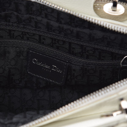Christian Dior Calfskin Cannage Stitched Small Lady East West Lady Dior White 6 of 26