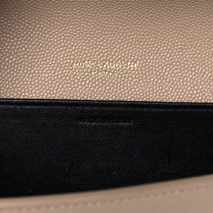 Saint Laurent Grain De Poudre Monogram Uptown Chain Wallet Dark Beige 7 of 13