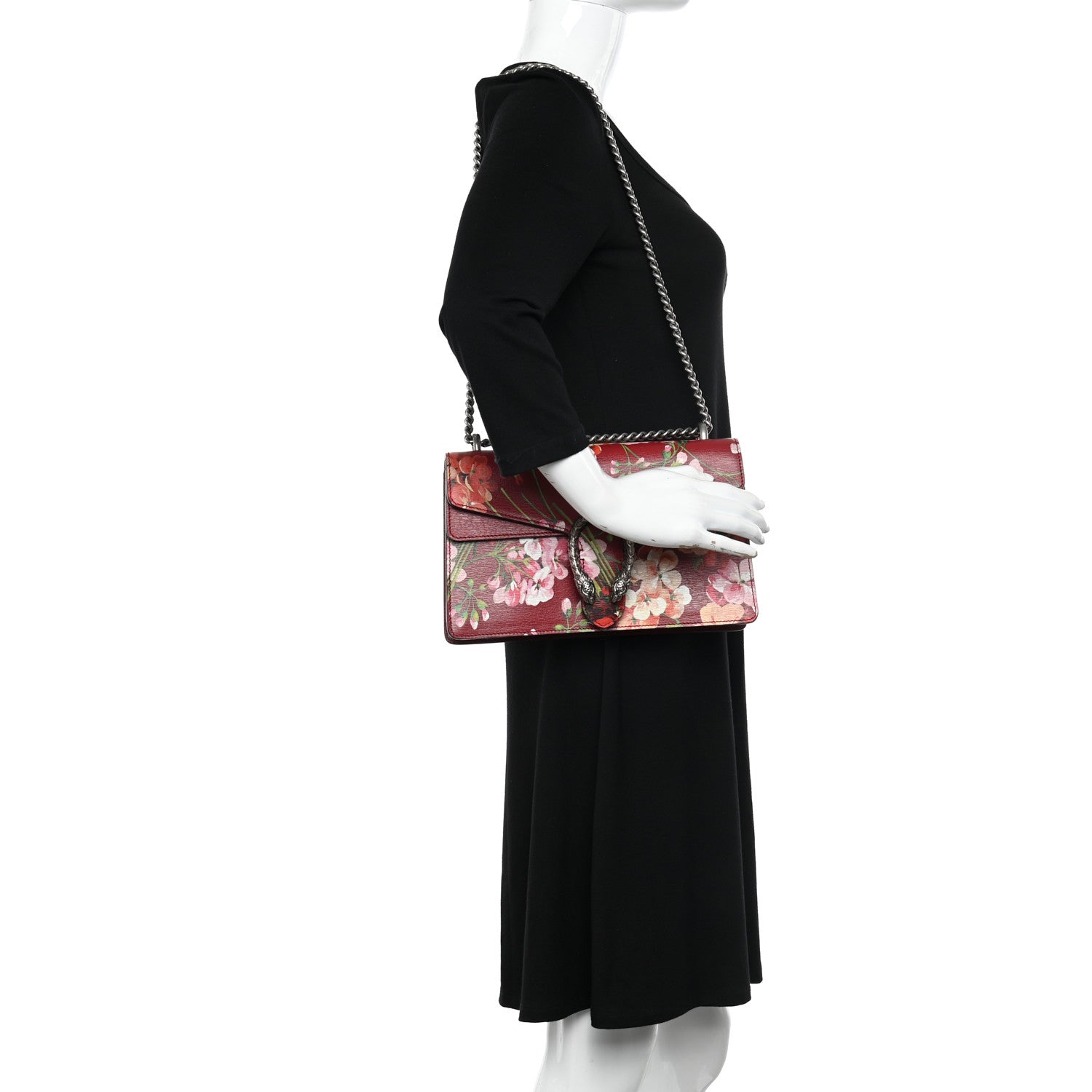 Gucci Calfskin Blooms Print Small Dionysus Shoulder Bag Romantic Cherry Multicolor 2 of 13