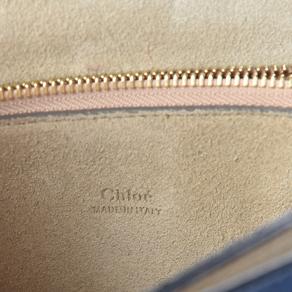 Chloe Smooth Calfskin Suede Rainbow Patchwork Medium Faye Shoulder Bag Motty Grey 6 of 8