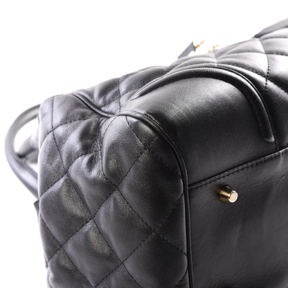 Burberry Calfskin Quilted Satchel Black 6 of 13