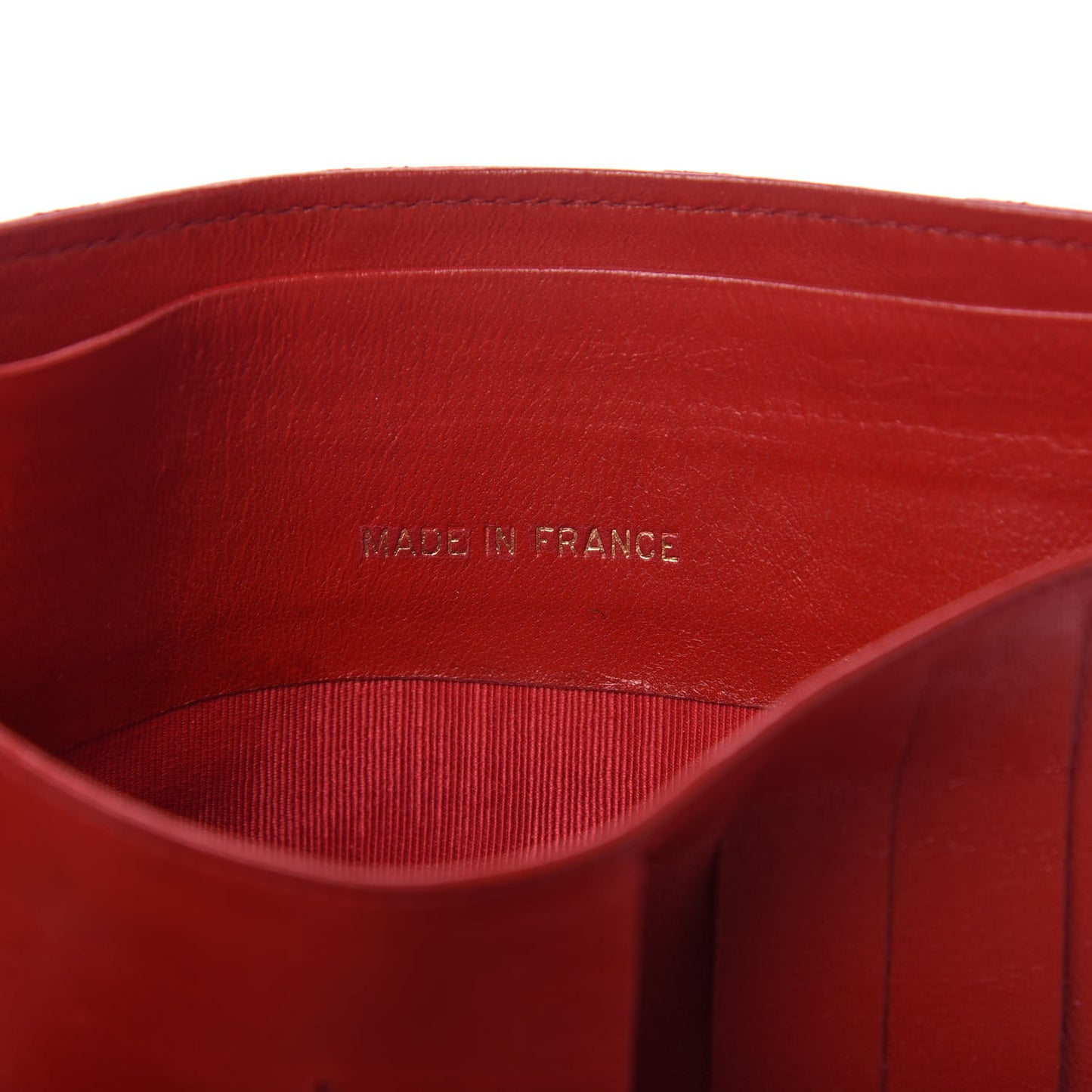 Lambskin Diamond Stitched Clutch Red