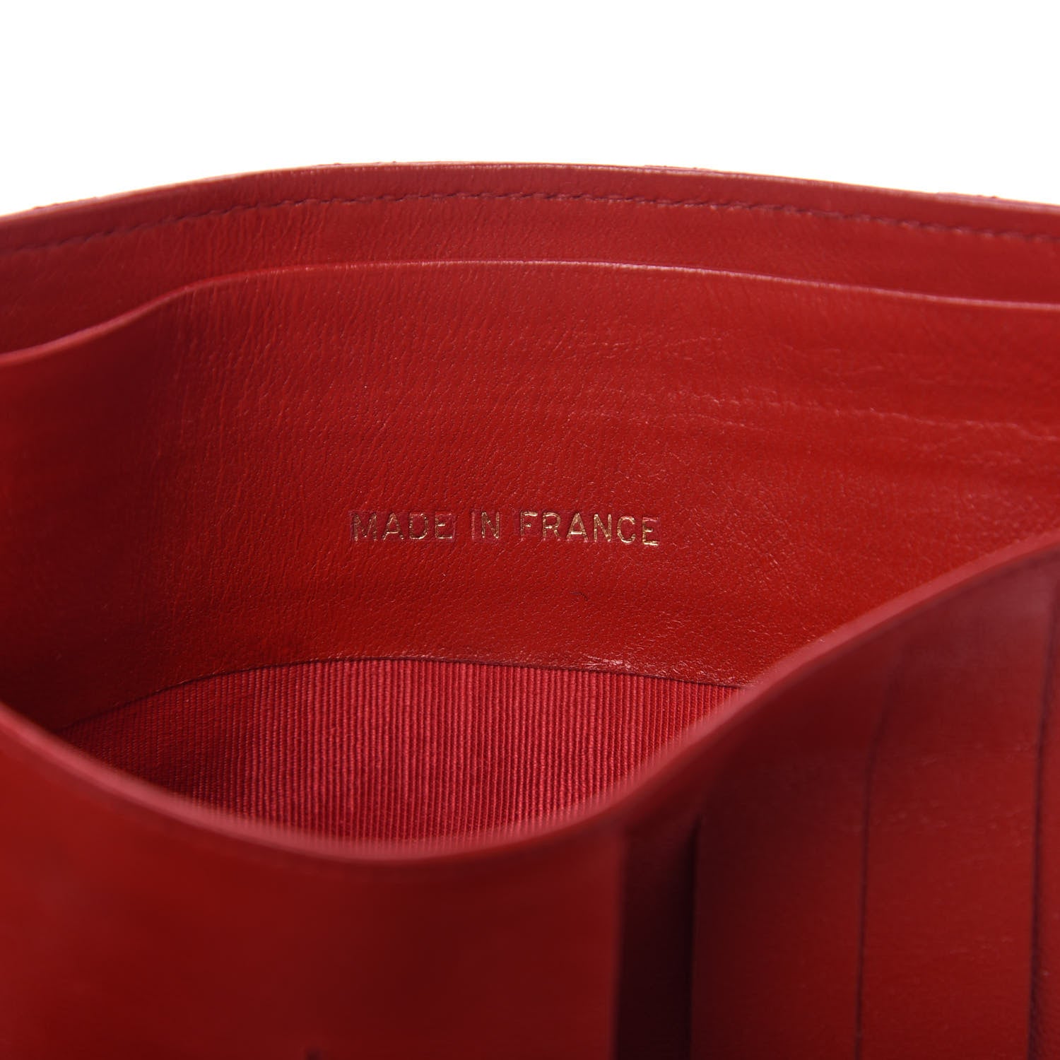 Chanel Lambskin Diamond Stitched Clutch Red 9 of 11