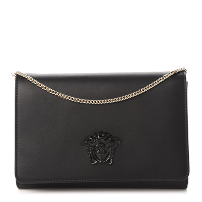 Versace Vitello Palazzo Medusa Evening Clutch Bag Black 1 of 12