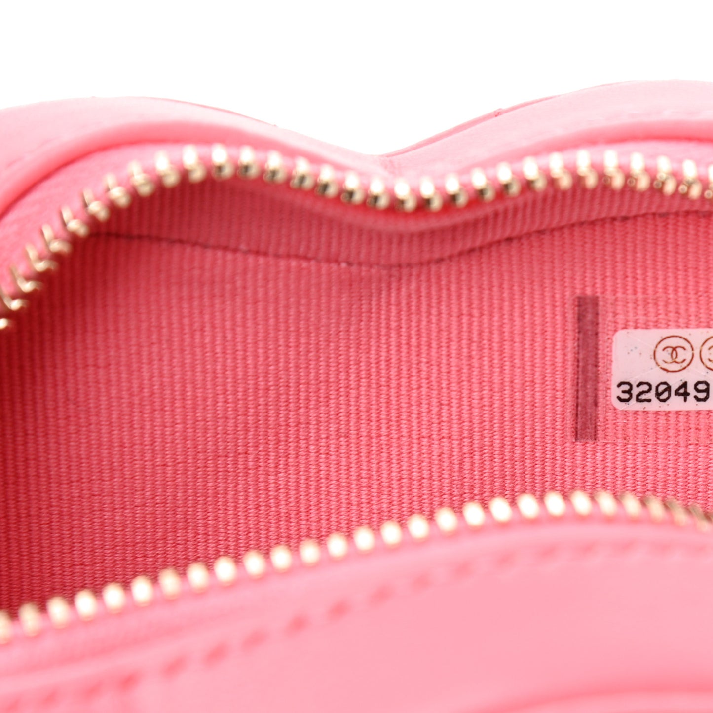 Lambskin Quilted CC In Love Heart Waist Belt Bag With Chain Pink