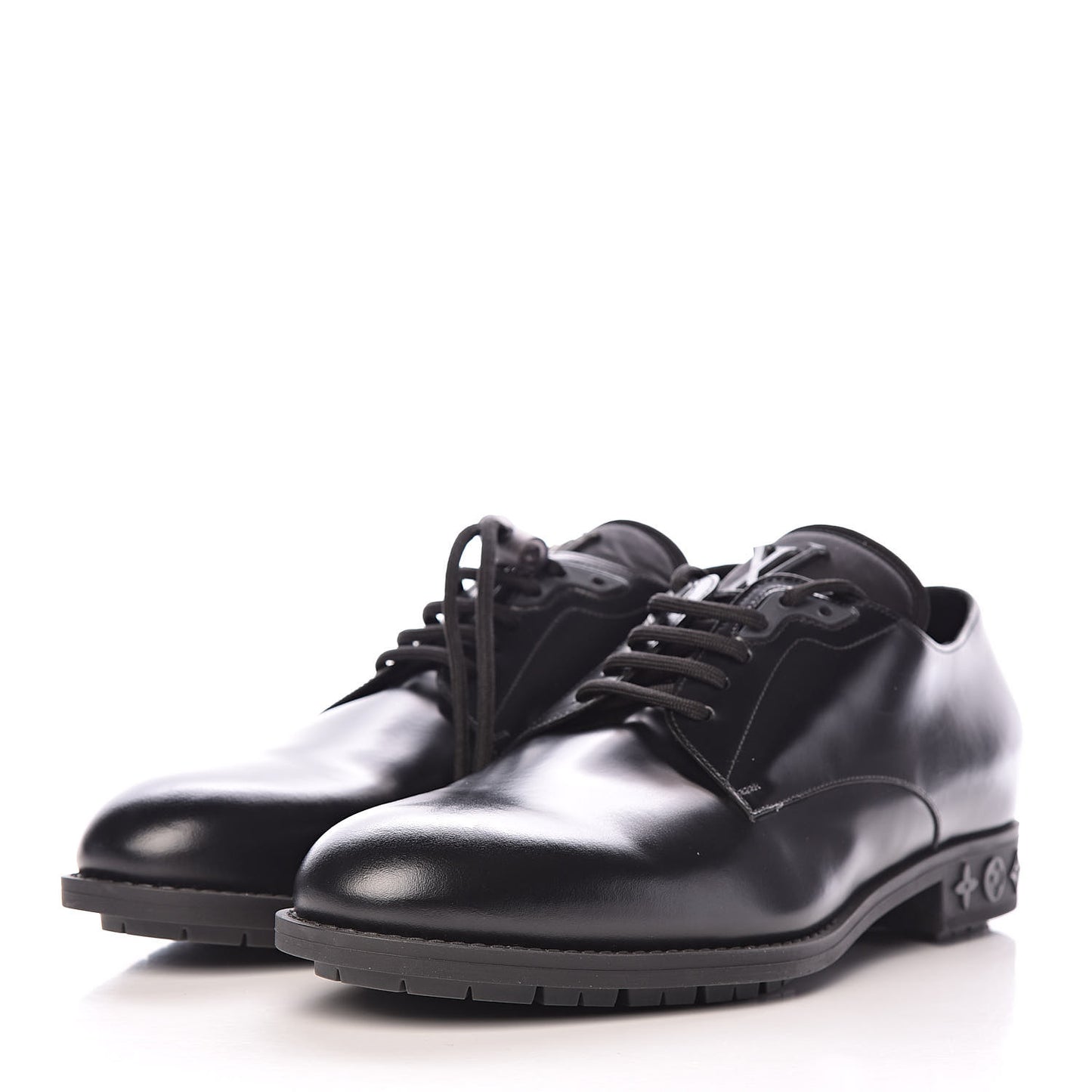 Lambskin Mens Derby Shoes 6.5 Black