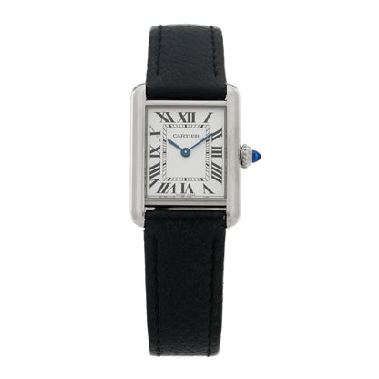 Cartier Stainless Steel Calfskin 22mm Must de Cartier Tank Quartz Watch 1 of 5