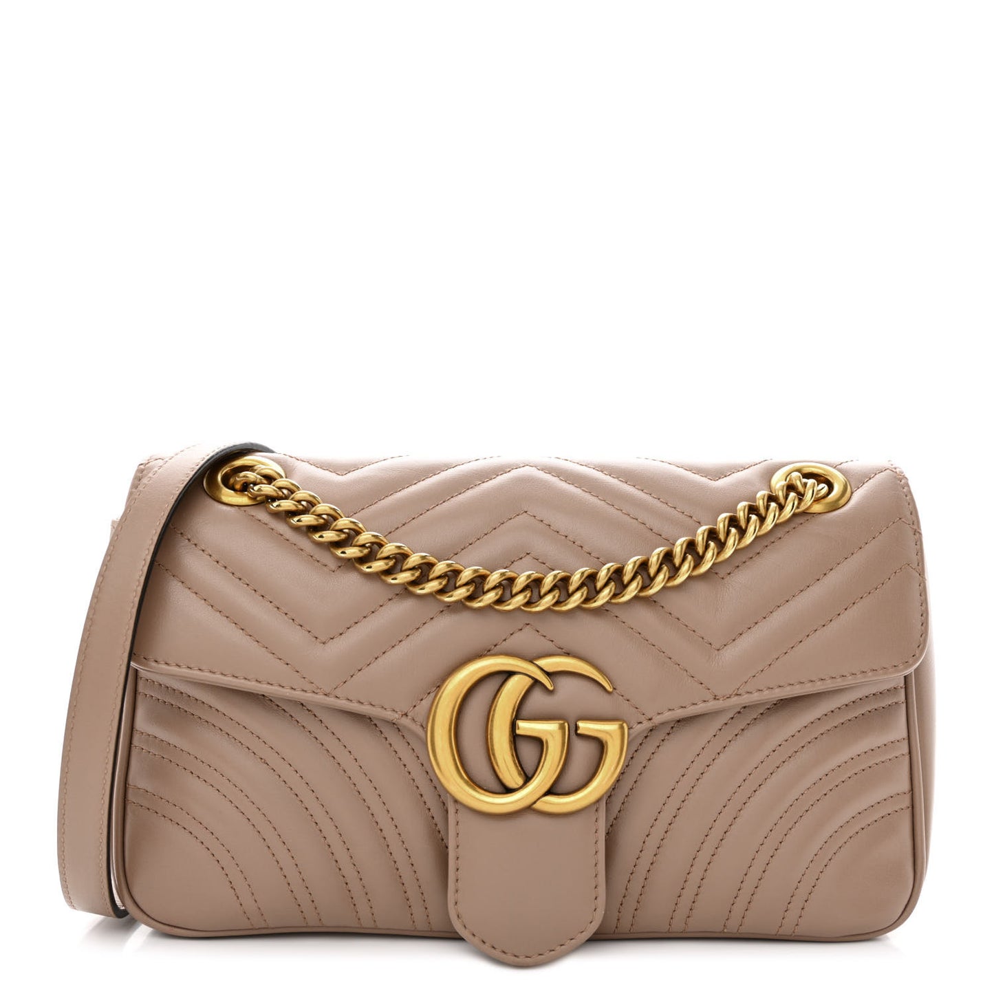 Calfskin Matelasse Small GG Marmont Shoulder Bag Porcelain Rose