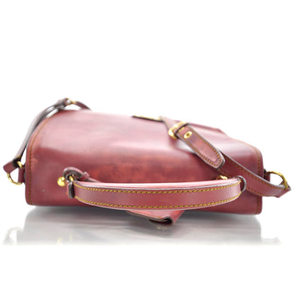 Miu Miu Leather Front Pocket Satchel Red 5 of 11