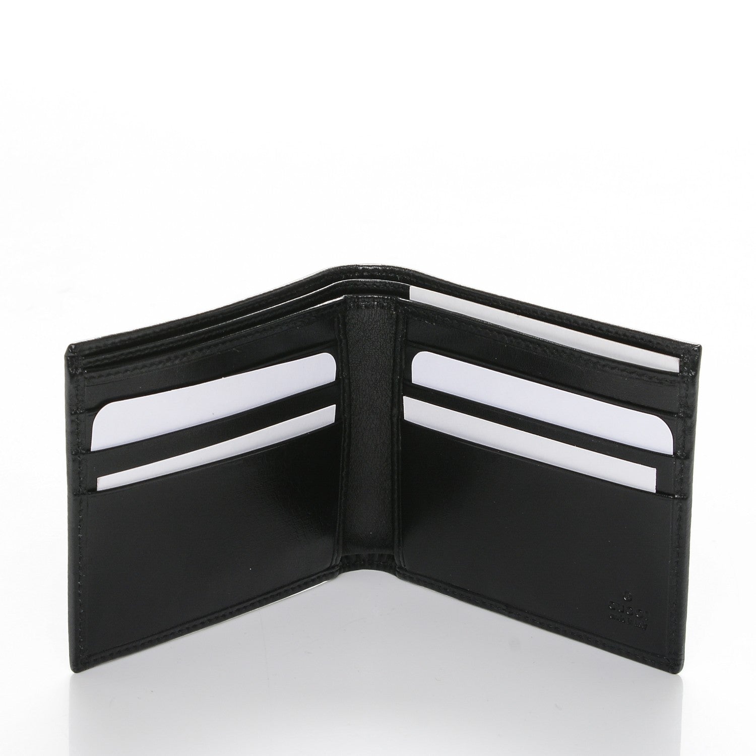 Gucci Mens Monogram Bi-Fold Wallet Black 5 of 6