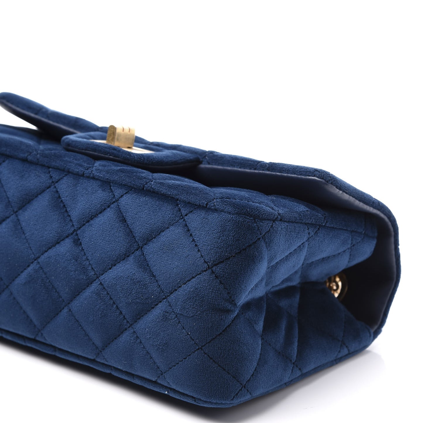 Velvet Quilted Mini 2.55 Reissue Flap Blue