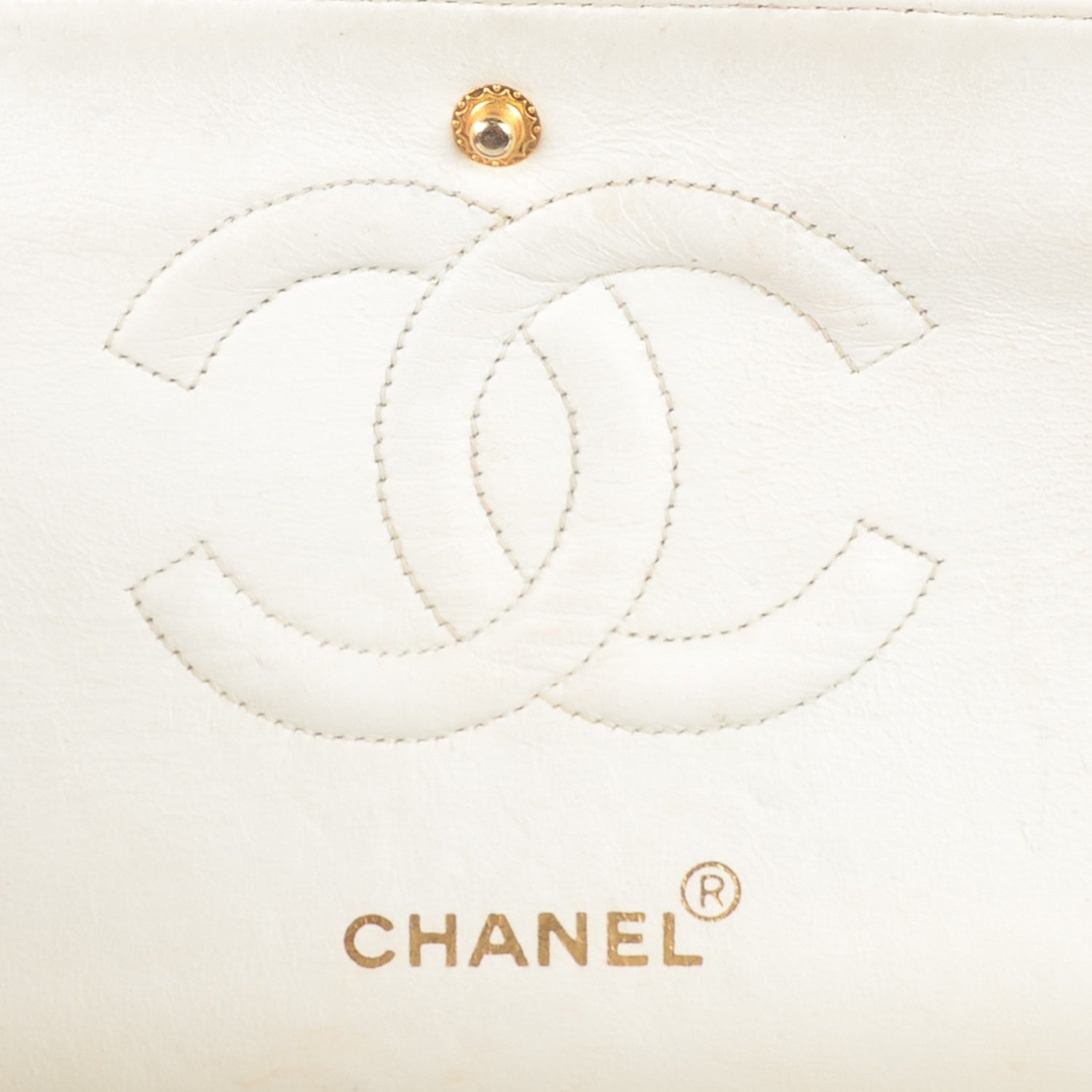Chanel Caviar Quilted Medium Double Flap White 12 of 14