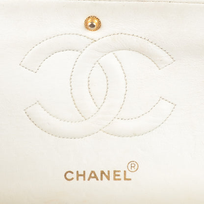 Chanel Caviar Quilted Medium Double Flap White 12 of 14