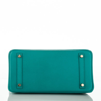 Hermes Epsom Birkin 30 Bleu Paon 9 of 24