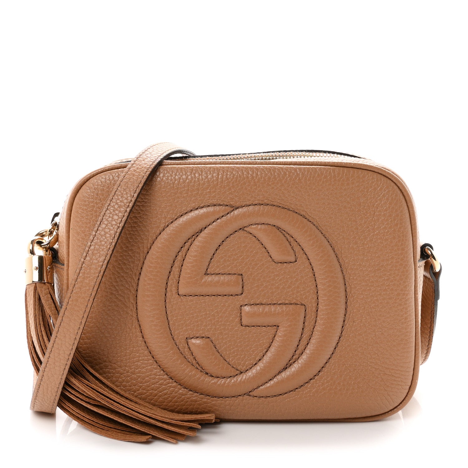 Gucci Pebbled Calfskin Small Soho Disco Bag Camelia 1 of 10