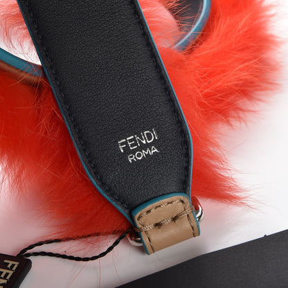Fendi Fox Fur Strap You Red Navy 4 of 5