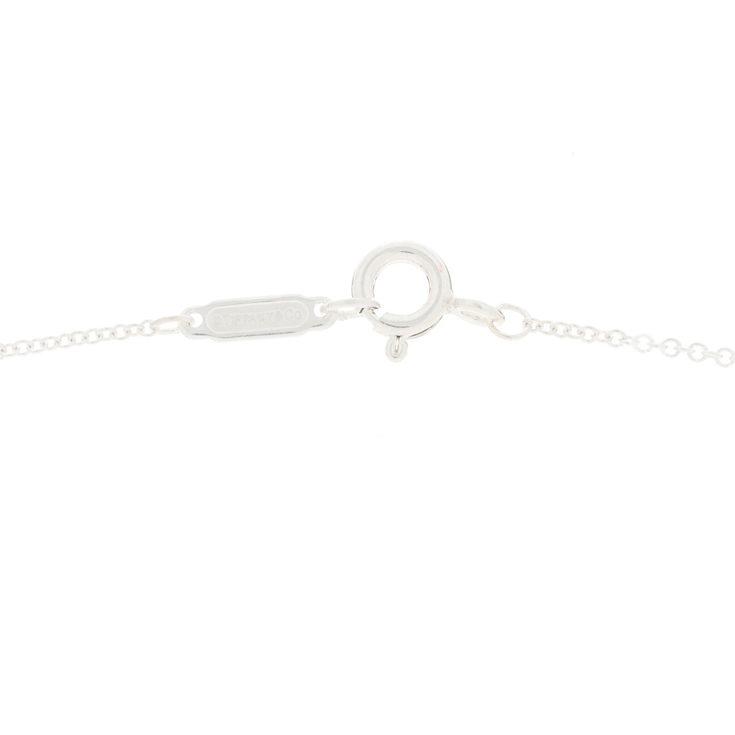 Tiffany Sterling Silver Mini Oval Key Pendant Necklace 4 of 6