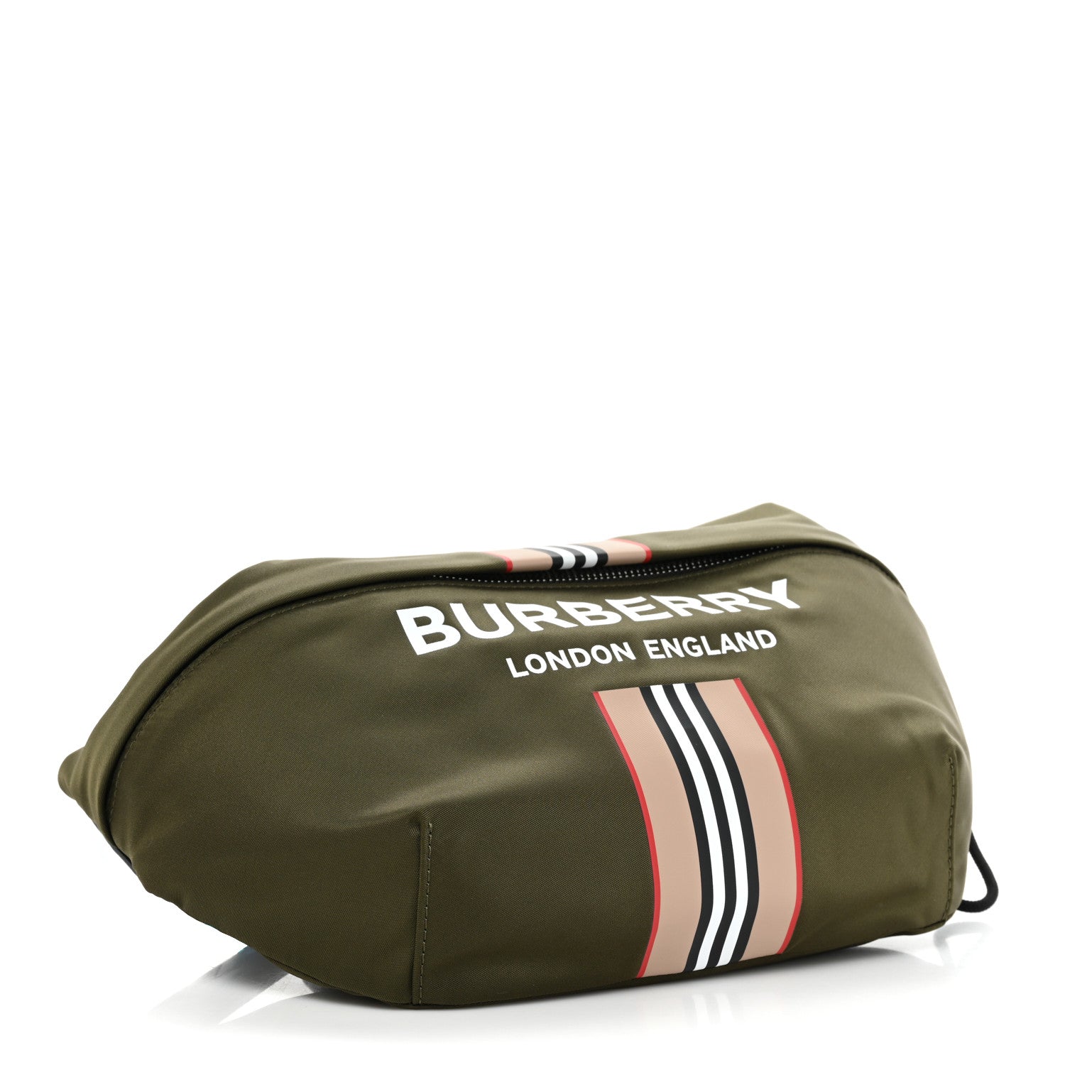Burberry Nylon Icon Stripe Medium Sonny Bum Bag Dark Olive Green 4 of 9