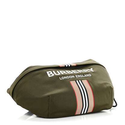Burberry Nylon Icon Stripe Medium Sonny Bum Bag Dark Olive Green 4 of 9