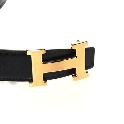 Hermes Box Togo 32mm H Belt 90 Black Gold 4 of 6