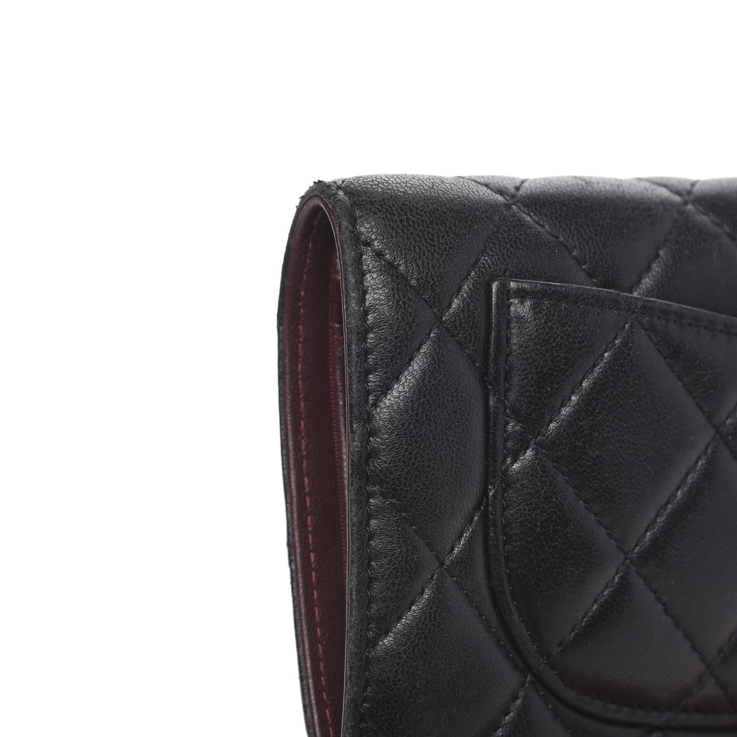 Chanel Lambskin Quilted Yen Wallet Black 9 of 14