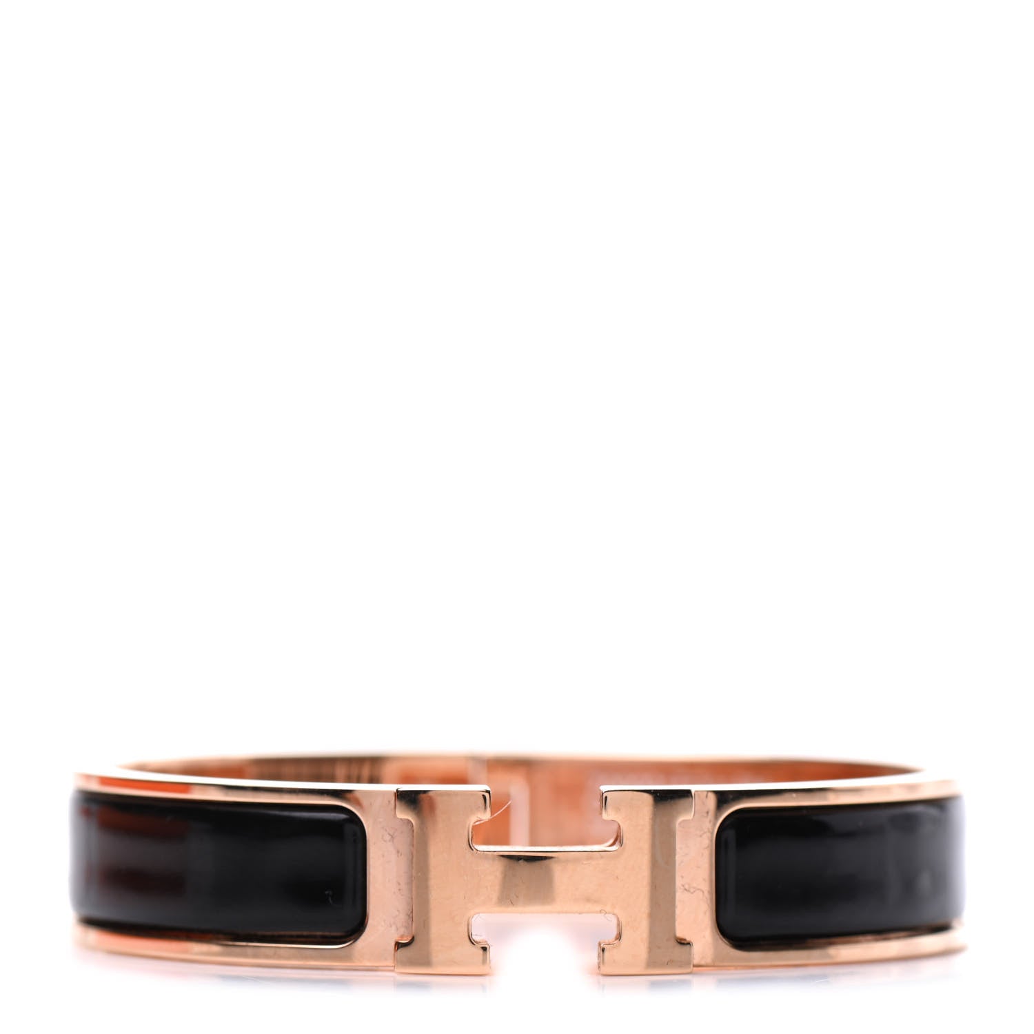 Hermes Enamel Narrow Clic Clac H Bracelet PM Black 1 of 6