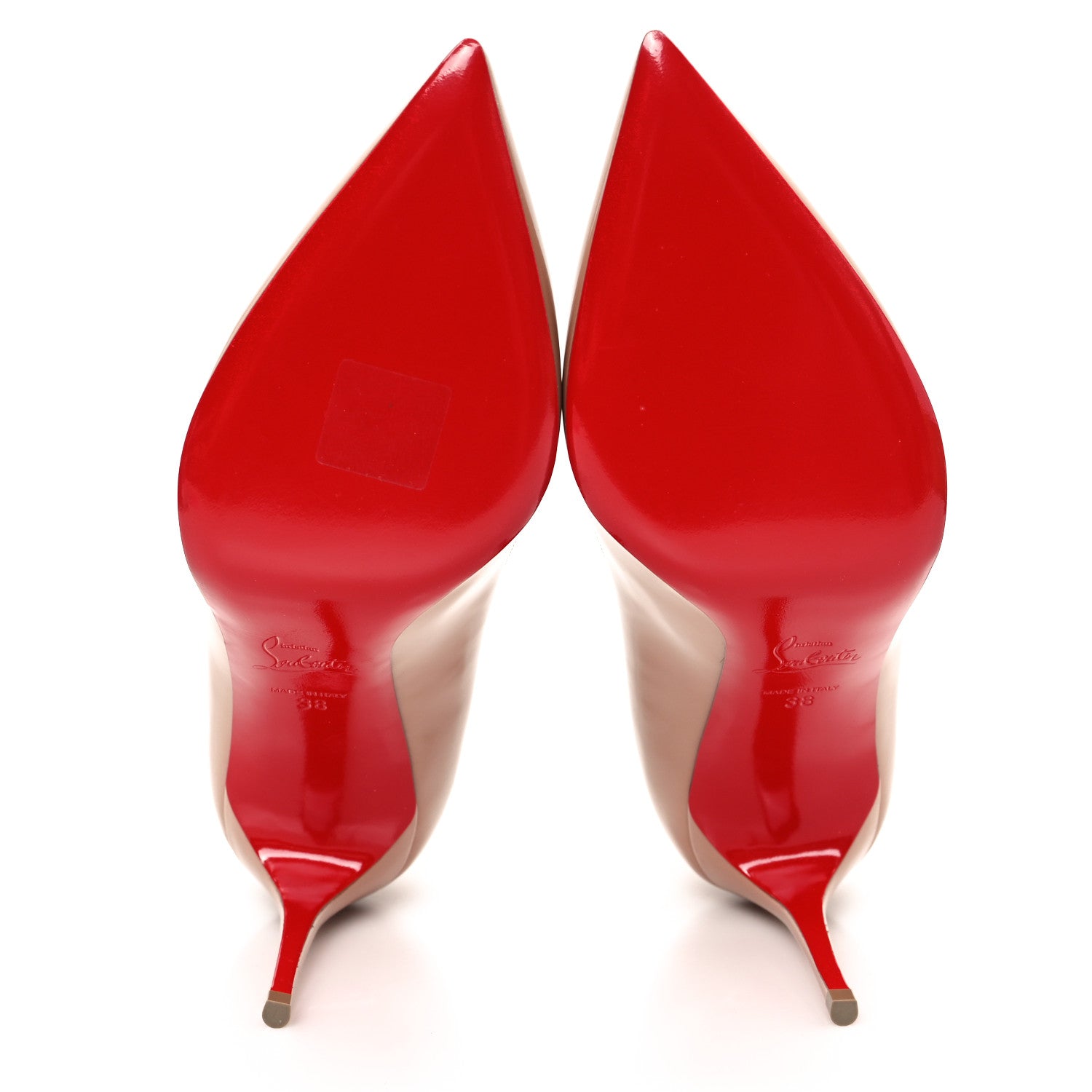 Christian Louboutin Patent Pigalle Follies 85 Pumps 38 Nude 7 of 10