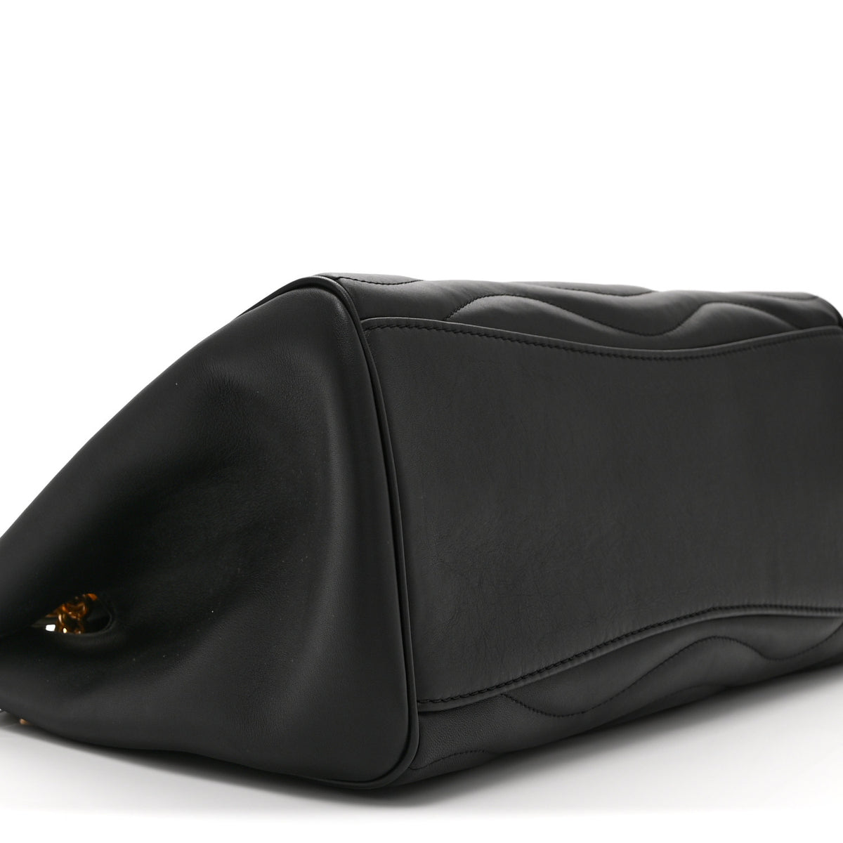 Calfskin New Wave Chain Tote Black