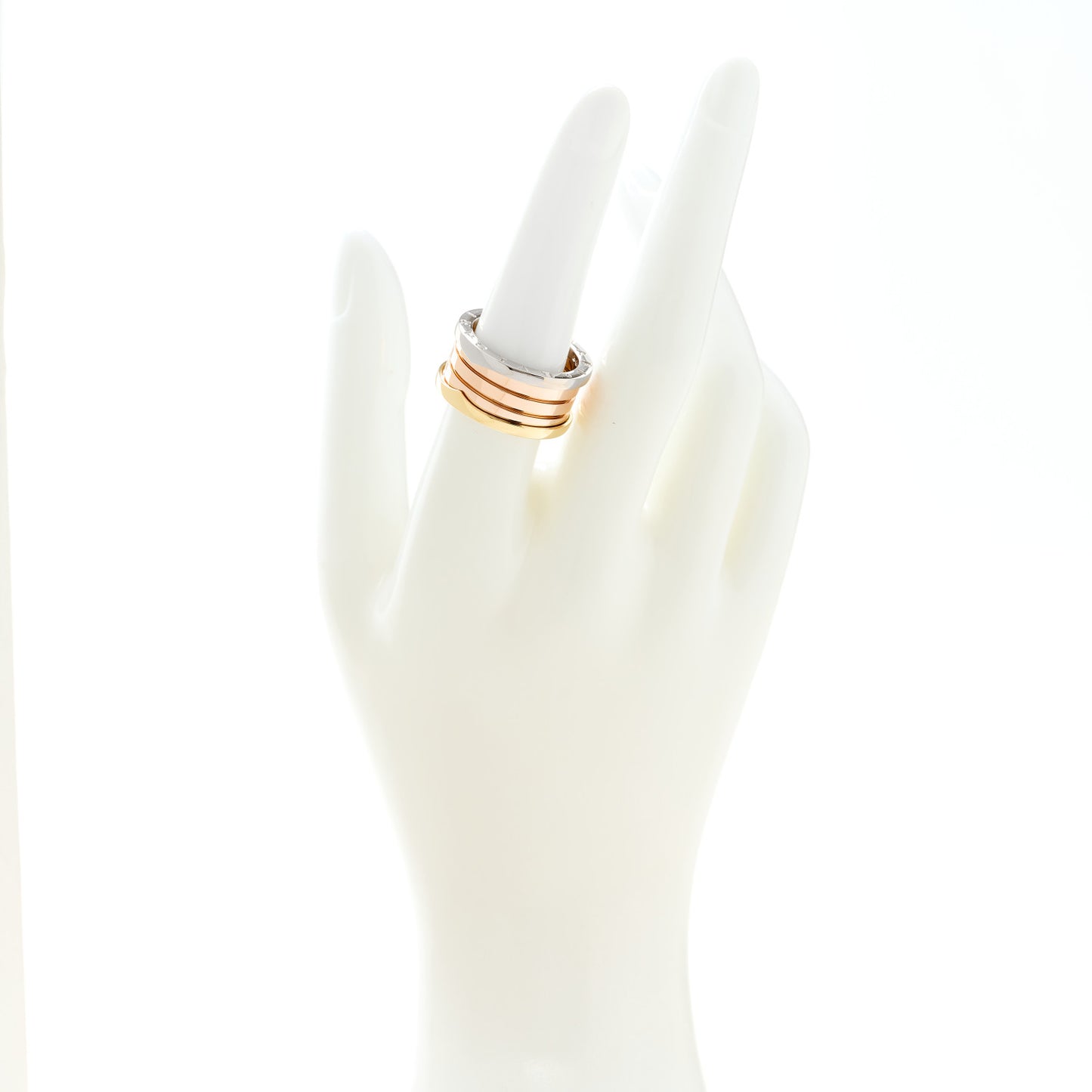 18K Rose White Yellow Gold B.Zero1 Four-Band Ring 55 7.25