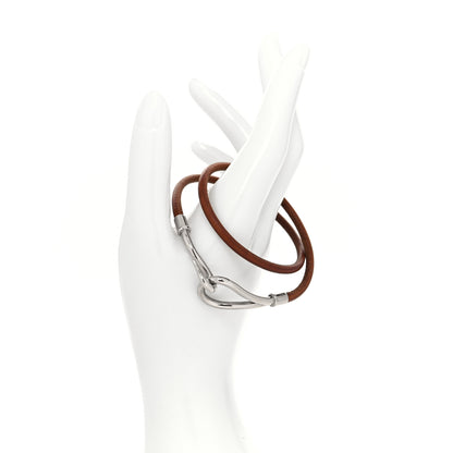 Hermes Natural Bridle Jumbo Double Tour Bracelet Bouton 2 of 4