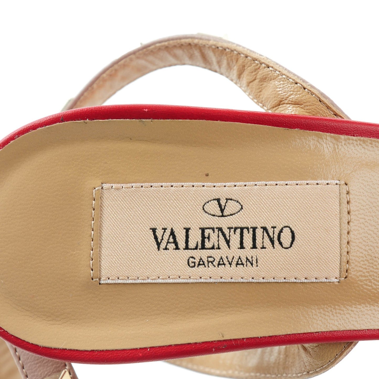 Calfskin Rockstud Ankle Strap 85mm Sandals 38 Rosso Valentino Poudre