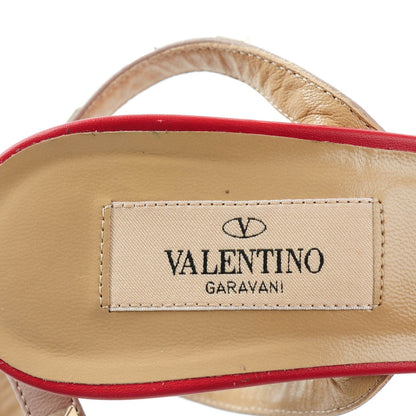 Valentino Garavani Calfskin Rockstud Ankle Strap 85mm Sandals 38 Rosso Valentino Poudre 6 of 8