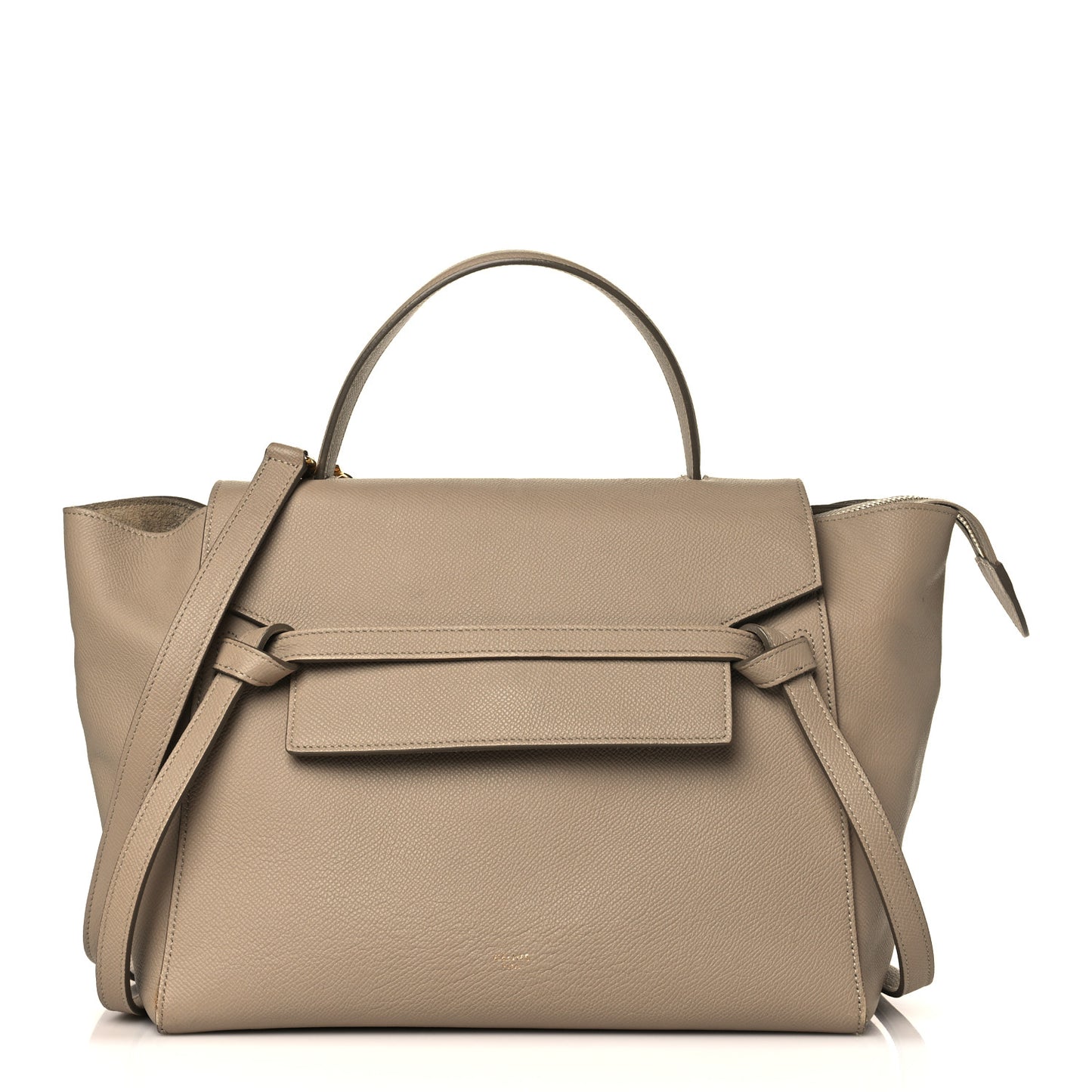 Grained Calfskin Mini Belt Bag Light Taupe
