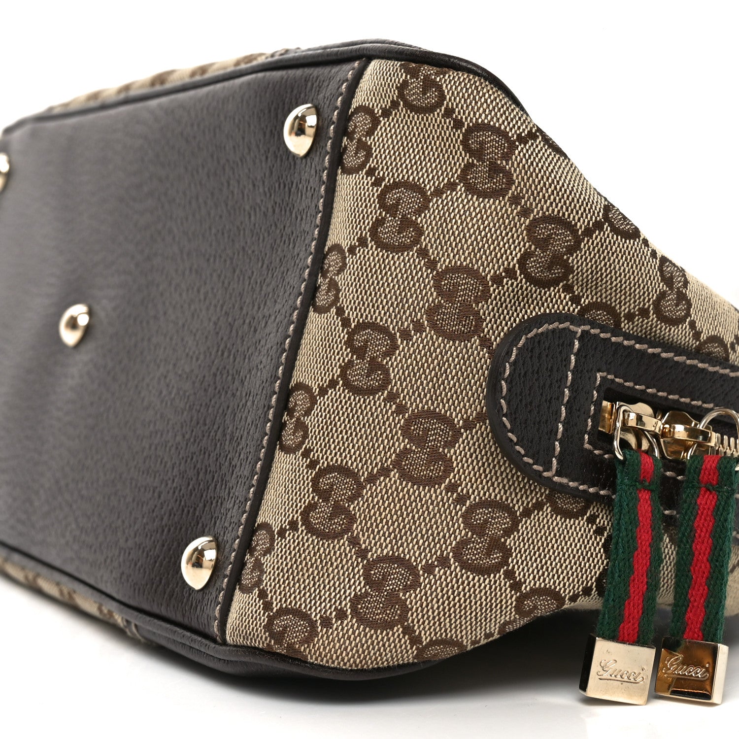 Gucci Monogram Small Princy Satchel Dark Brown 10 of 10