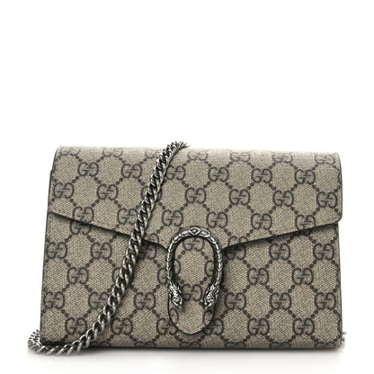 Gucci GG Supreme Monogram Mini Dionysus Chain Wallet Beige Taupe 1 of 9