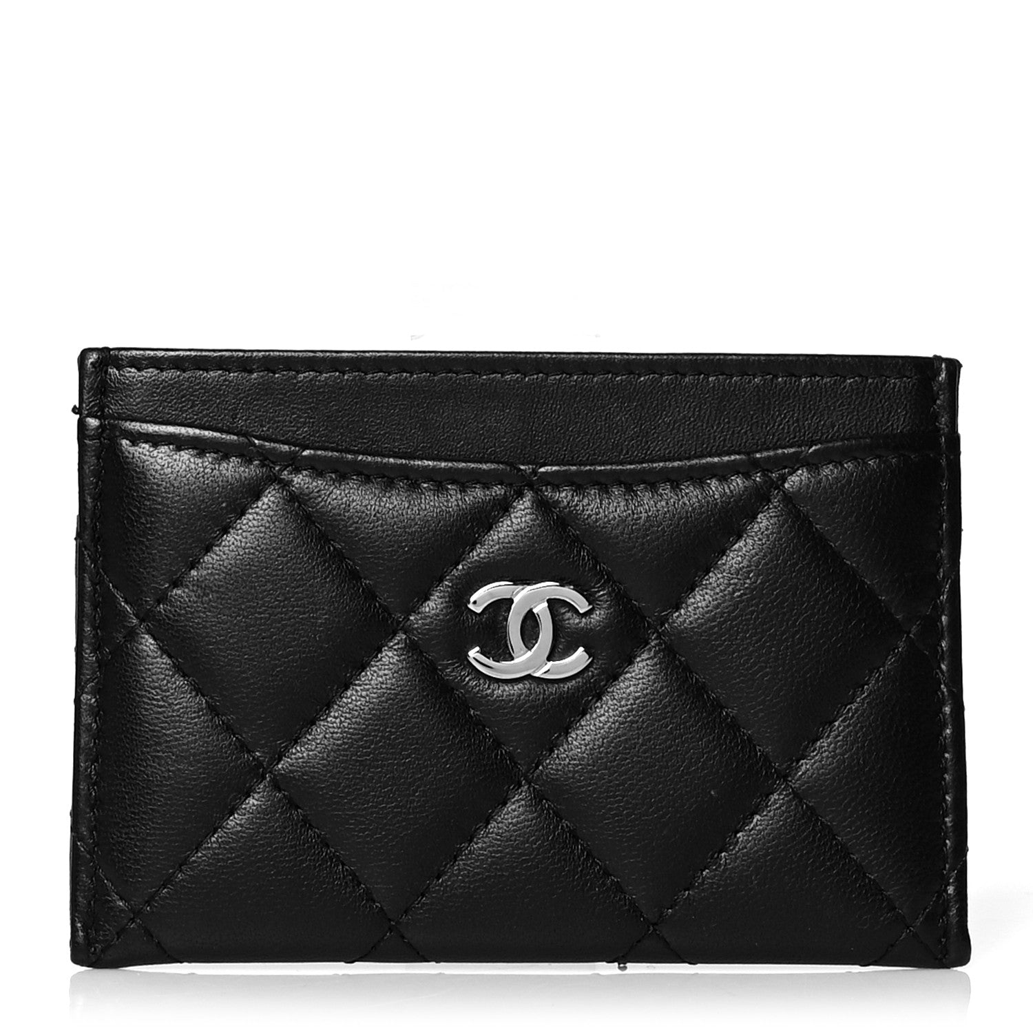 Chanel Lambskin Quilted Card Holder Black 1 of 8