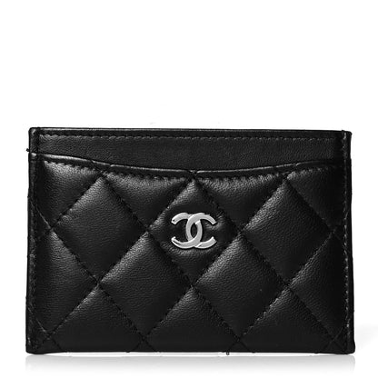 Chanel Lambskin Quilted Card Holder Black 1 of 8