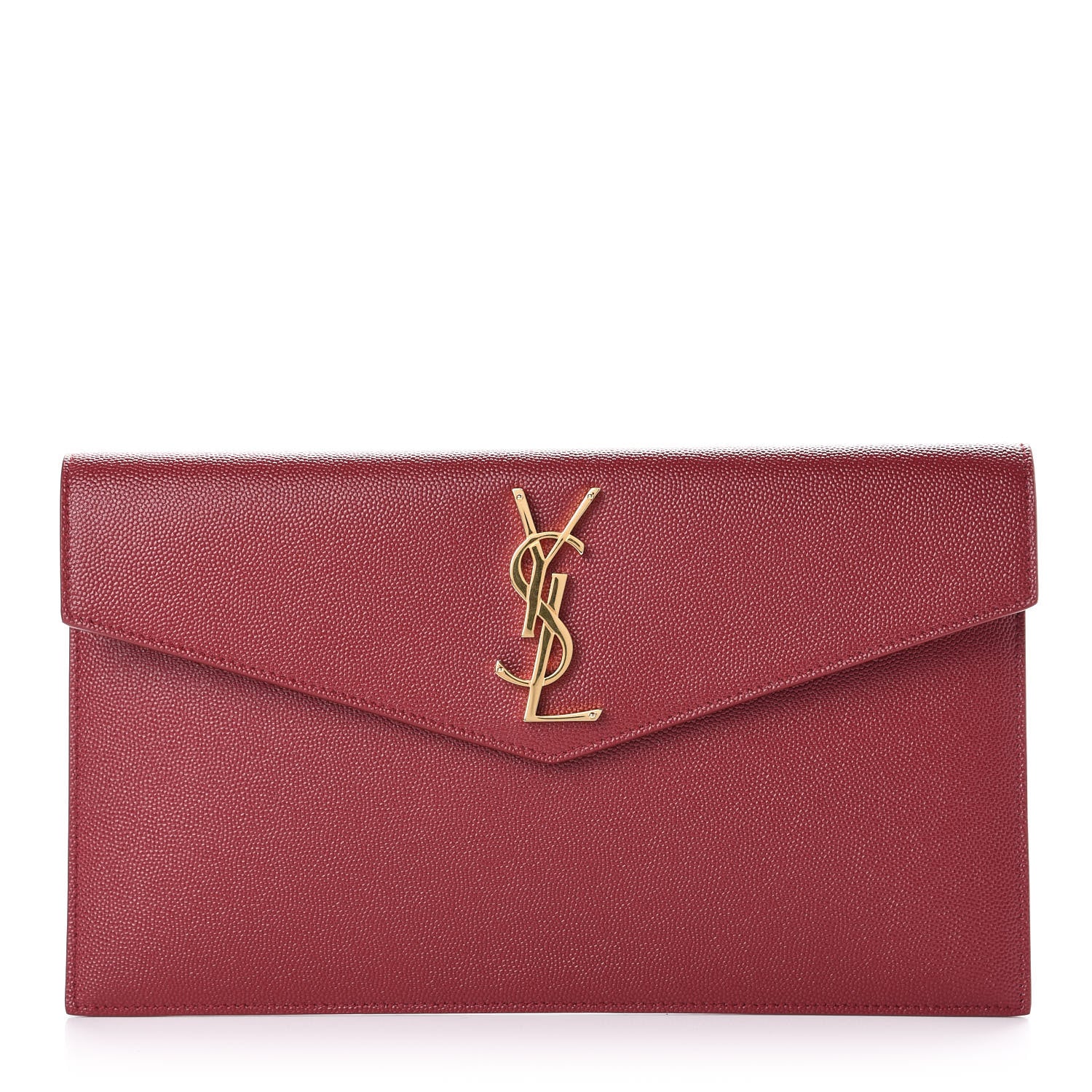 Saint Laurent Grain De Poudre Uptown Pouch Red 1 of 10