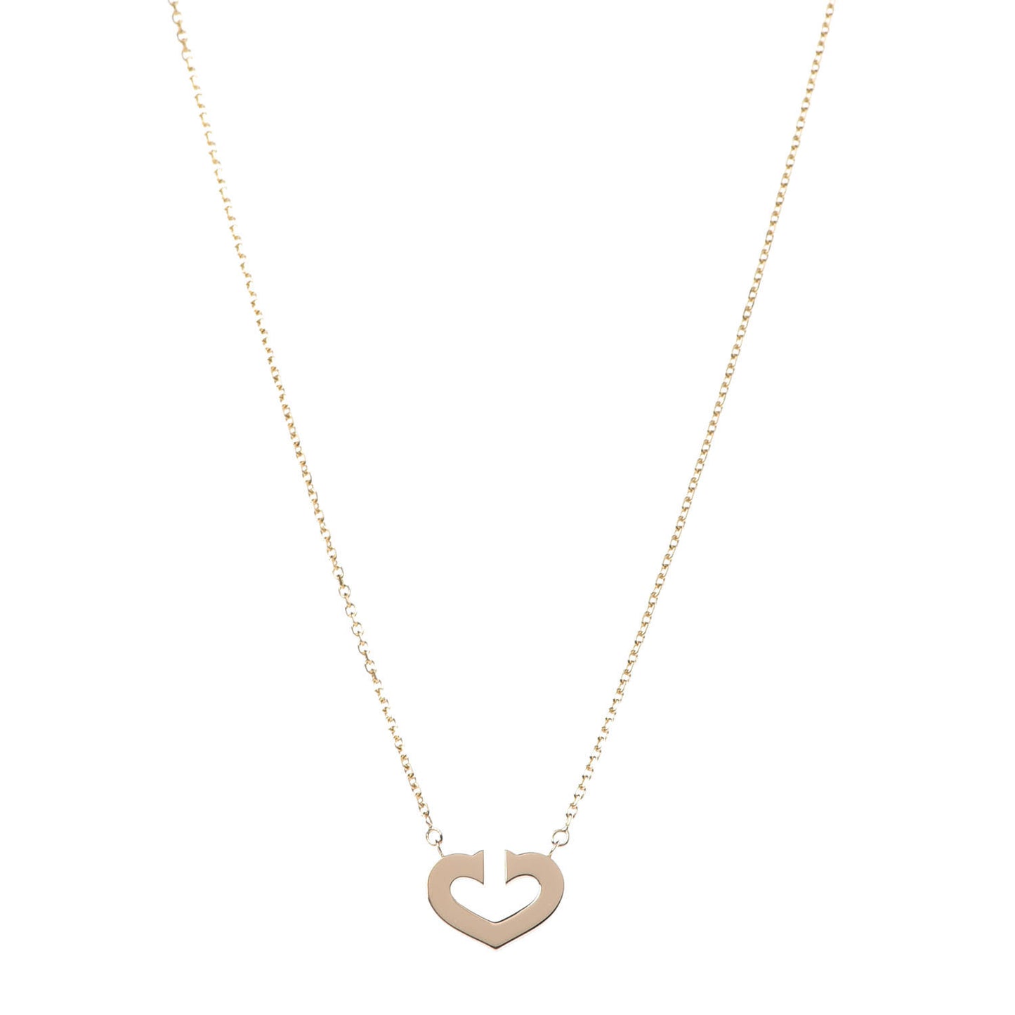 18K Yellow Gold Medium Hearts and Symbols Necklace