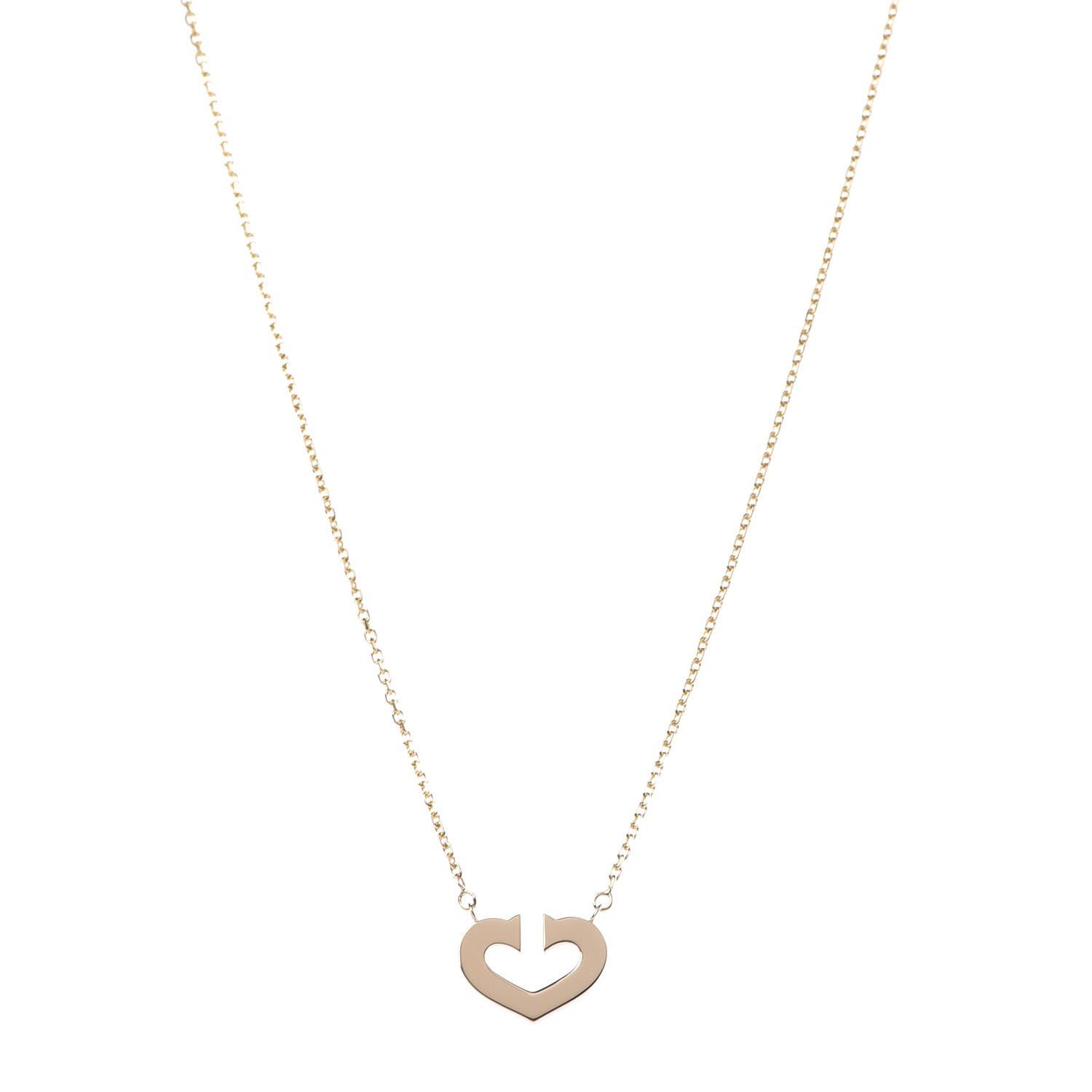 Cartier 18K Yellow Gold Medium Hearts and Symbols Necklace 1 of 7